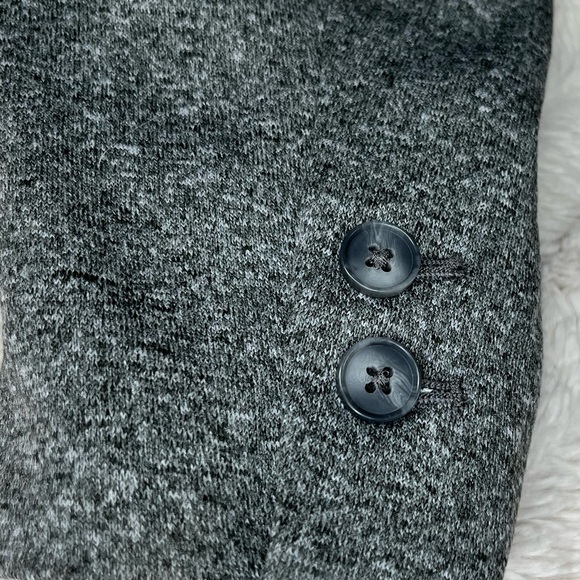 Ann Taylor Loft Cotton Gray Button Career Business Casual Blazer Size XL - Picture 4 of 9